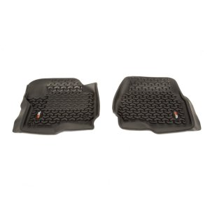 Ford F-450 Floor Liners - Front - Rugged Ridge - Rugged Ridge - Black - `17-`18 Ford F-450 Floor Liners - Front - Rugged Ridge - Rugged Ridge - Black - `17-`18